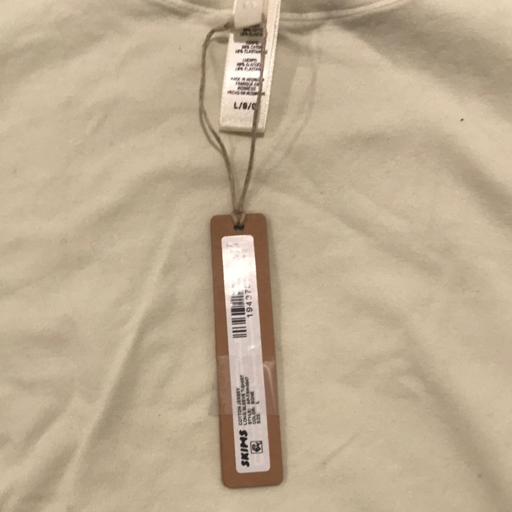 Skims Large Cotton Jersey Long Sleeve